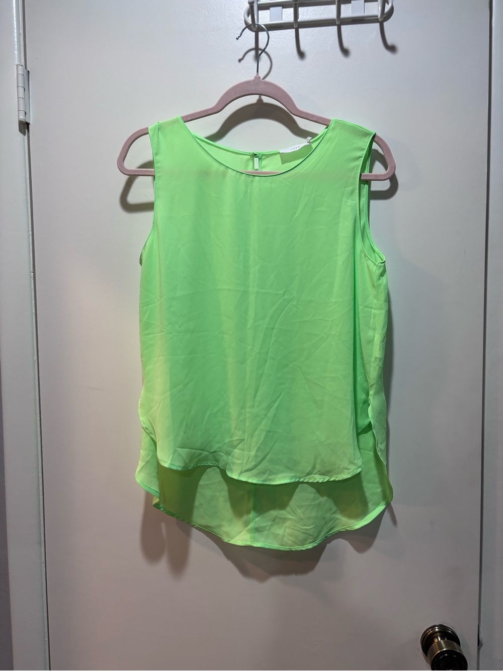 Neon Green Sleeveless Blouse - Women Tops